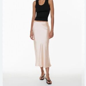 NWOT Babaton Cream Midi Skirt